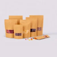 Kraft stand up zip kesa sa prozorom Kraft stand up zip kese sa prozorom u više veličina
